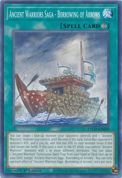 1st Edition, Common, Continuous Spell, Eternity Code, Spell Ancient Warriors Saga - Borrowing of Arrows [ETCO-EN069] Common - Trading Card World
