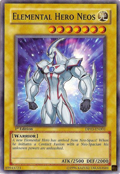 1st Edition, Common, Duelist Pack 3: Jaden Yuki 2, Light, Normal Monster, Unlimited, Warrior Elemental Hero Neos [DP03-EN001] Common - Trading Card World