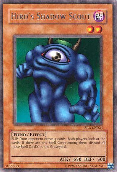 Dark, Fiend, Flip/Effect Monster, Rare, Spell Ruler, Unlimited Hiro's Shadow Scout [SRL-EN024] Rare - Trading Card World