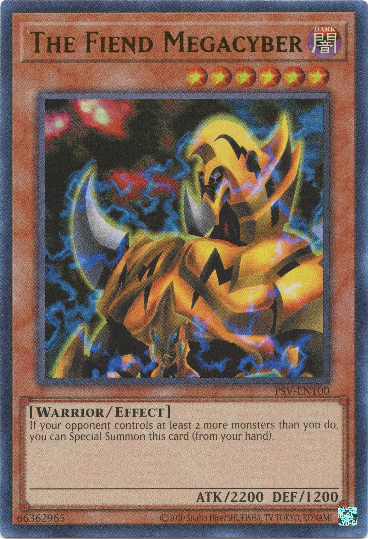 Dark, Effect Monster, Pharaoh's Servant (25th Anniversary Edition), Ultra Rare, Unlimited, Warrior The Fiend Megacyber (25th Anniversary) [PSV-EN100] Ultra Rare - Trading Card World