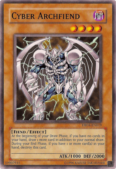 Common, Dark, Dark Revelation Volume 4, Effect Monster, Fiend, Unlimited Cyber Archfiend [DR04-EN019] Common - Trading Card World