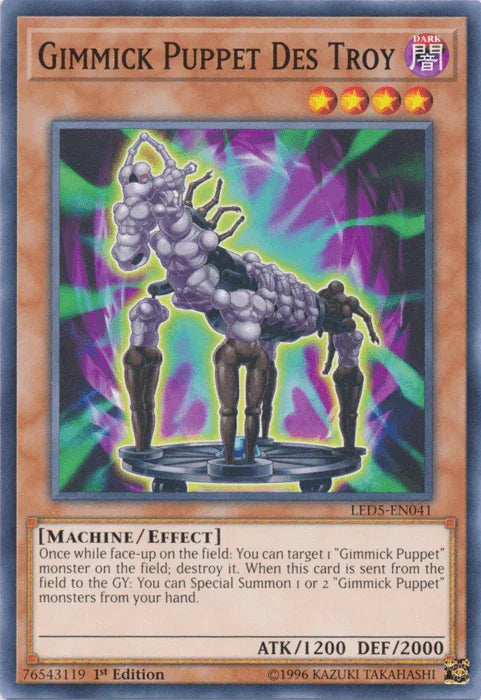 1st Edition, Common, Dark, Effect Monster, Legendary Duelists: Immortal Destiny, Machine Gimmick Puppet Des Troy [LED5-EN041] Common - Trading Card World