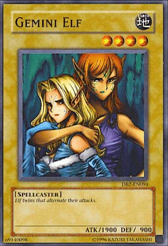 Common, Dark Beginning 2, Earth, Normal Monster, Spellcaster, Unlimited Gemini Elf [DB2-EN094] Common - Trading Card World
