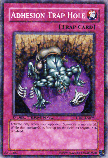 Common, Duel Terminal 1, Limited, Normal Trap, Trap Adhesion Trap Hole [DT01-EN098] Common - Trading Card World