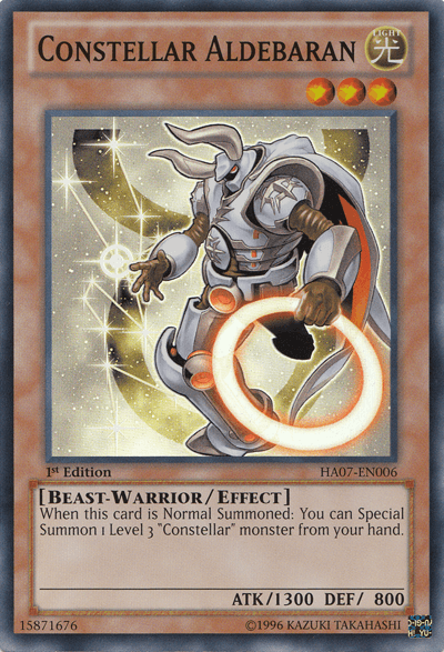 1st Edition, Beast-Warrior, Effect Monster, Hidden Arsenal 7: Knight of Stars, Light, Super Rare, Unlimited Constellar Aldebaran [HA07-EN006] Super Rare - Trading Card World
