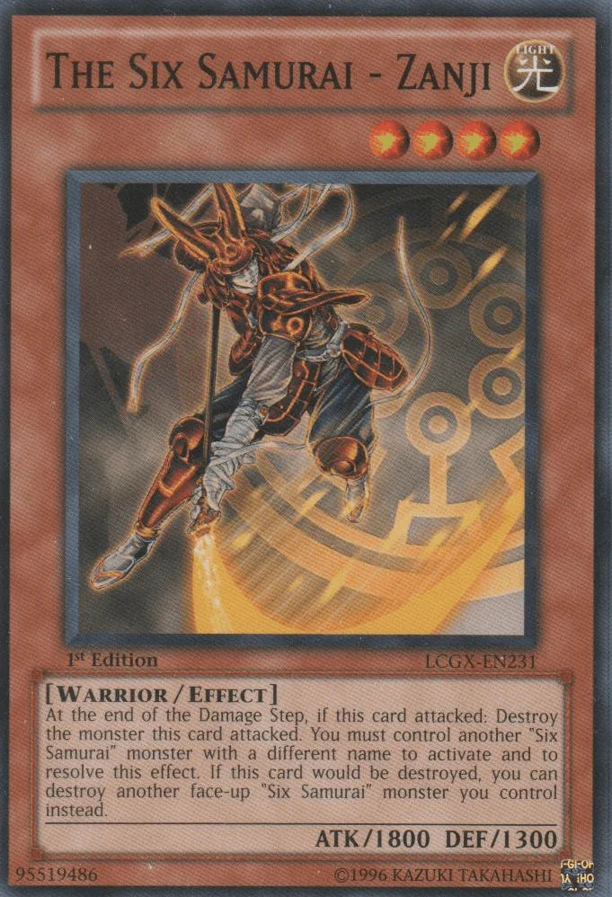 1st Edition, Common, Effect Monster, Legendary Collection 2, Light, Unlimited, Warrior The Six Samurai - Zanji [LCGX-EN231] Common - Trading Card World