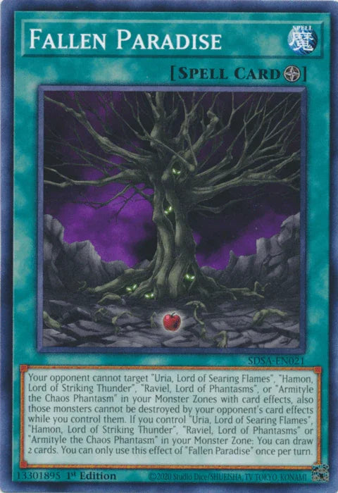 1st Edition, Common, Field Spell, Spell, Structure Deck: Sacred Beasts Fallen Paradise [SDSA-EN021] Common - Trading Card World