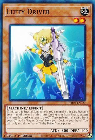 1st Edition, Common, Earth, Effect Monster, Machine, Structure Deck: Mechanized Madness Lefty Driver [SR10-EN020] Common - Trading Card World