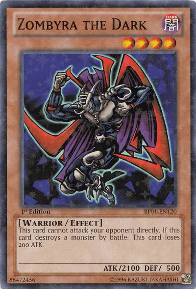 1st Edition, Battle Pack: Epic Dawn, Dark, Effect Monster, Starfoil Rare, Unlimited, Warrior Zombyra the Dark [BP01-EN120] Starfoil Rare - Trading Card World