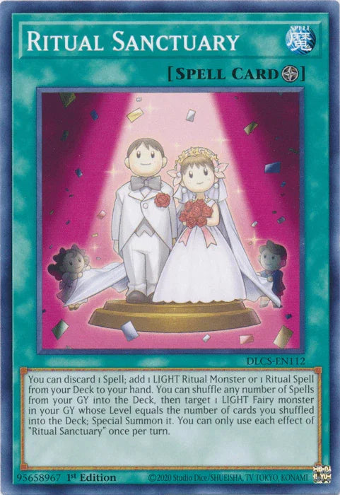 1st Edition, Common, Dragons of Legend: The Complete Series, Field Spell, Spell Ritual Sanctuary [DLCS-EN112] Common - Trading Card World