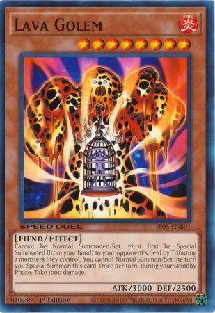1st Edition, Common, Effect Monster, Fiend, Fire, Speed Duel: Twisted Nightmares Lava Golem [SS05-ENB01] Common - Trading Card World
