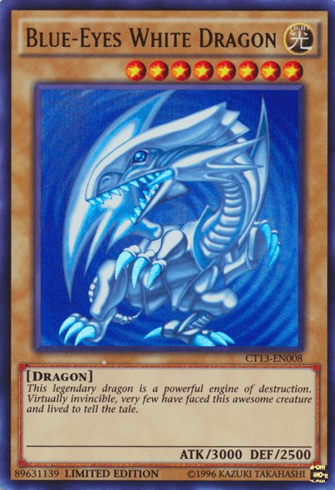 2016 Mega-Tins, Dragon, Light, Limited, Normal Monster, Ultra Rare Blue-Eyes White Dragon [CT13-EN008] Ultra Rare - Trading Card World