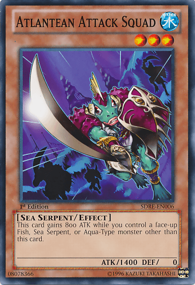 1st Edition, Common, Effect Monster, Sea Serpent, Structure Deck: Realm of the Sea Emperor, Water Atlantean Attack Squad [SDRE-EN006] Common - Trading Card World