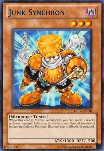 Dark, Duelist League Promo, Rare, Tuner Monster, Unlimited, Warrior Junk Synchron (Blue) [DL12-EN010] Rare - Trading Card World