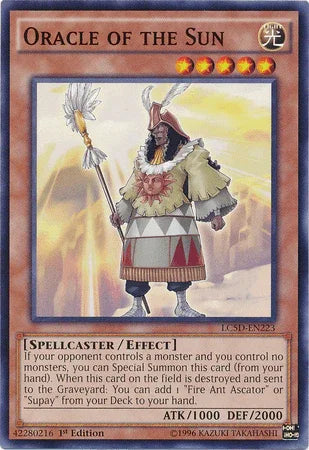 1st Edition, Common, Effect Monster, Legendary Collection 5D's, Light, Spellcaster Oracle of the Sun [LC5D-EN223] Common - Trading Card World