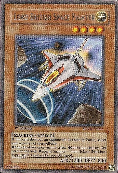 1st Edition, Effect Monster, Light, Machine, Rare, Stardust Overdrive, Unlimited Lord British Space Fighter [SOVR-EN035] Rare - Trading Card World