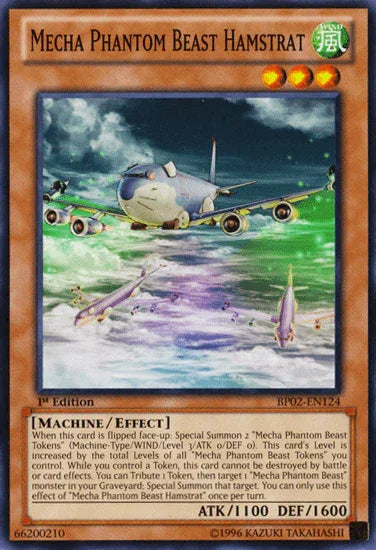 1st Edition, Battle Pack 2: War of the Giants, Effect Monster, Machine, Mosaic Rare, Unlimited, Wind Mecha Phantom Beast Hamstrat [BP02-EN124] Mosaic Rare - Trading Card World