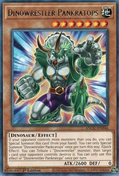 1st Edition, Ancient Guardians, Dinosaur, Earth, Effect Monster, Rare Dinowrestler Pankratops (Rare) [ANGU-EN046] Rare - Trading Card World