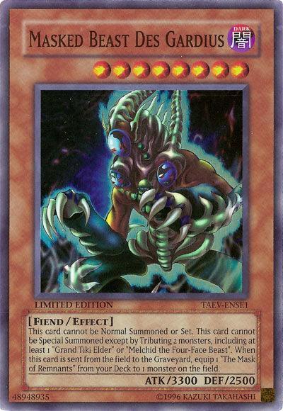 Dark, Effect Monster, Fiend, Limited, Super Rare, Tactical Evolution: Special Edition Masked Beast Des Gardius [TAEV-ENSE1] Super Rare - Trading Card World