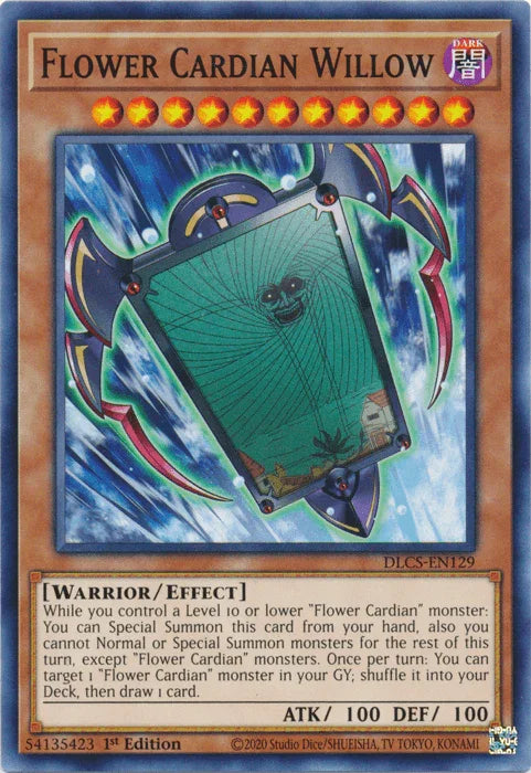 1st Edition, Common, Dark, Dragons of Legend: The Complete Series, Effect Monster, Warrior Flower Cardian Willow [DLCS-EN129] Common - Trading Card World