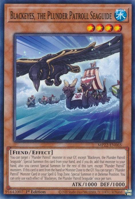 1st Edition, 2022 Tin of the Pharaoh's Gods, Common, Effect Monster, Fiend, Water Blackeyes, the Plunder Patroll Seaguide [MP22-EN065] Common - Trading Card World