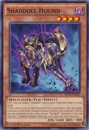 1st Edition, 2015 Mega-Tins Mega Pack, Common, Dark, Flip/Effect Monster, Spellcaster Shaddoll Hound [MP15-EN149] Common - Trading Card World