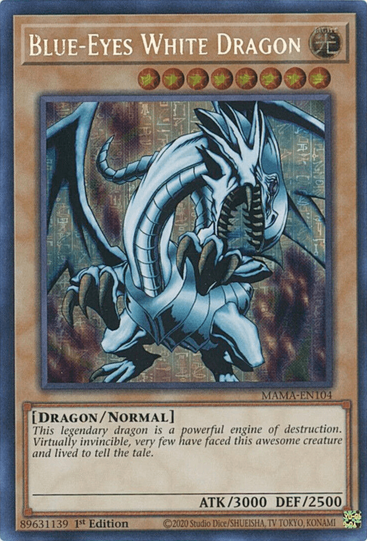 1st Edition, Dragon, Light, Magnificent Mavens, Normal Monster, Ultra Pharaoh's Rare Blue-Eyes White Dragon [MAMA-EN104] Ultra Pharaoh's Rare - Trading Card World