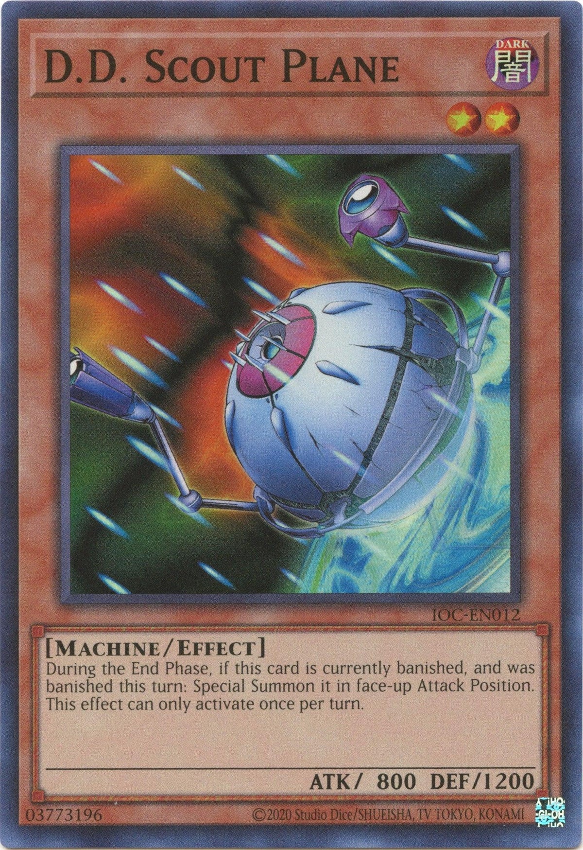 Dark, Effect Monster, Invasion of Chaos (25th Anniversary Edition), Machine, Super Rare, Unlimited D.D. Scout Plane (25th Anniversary) [IOC-EN012] Super Rare - Trading Card World