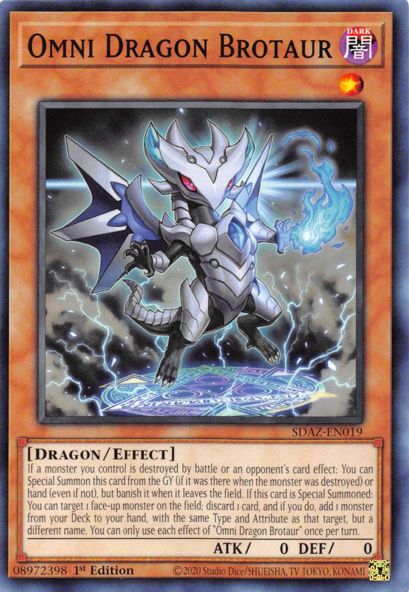1st Edition, Common, Dark, Dragon, Effect Monster, Structure Deck: Albaz Strike Omni Dragon Brotaur [SDAZ-EN019] Common - Trading Card World