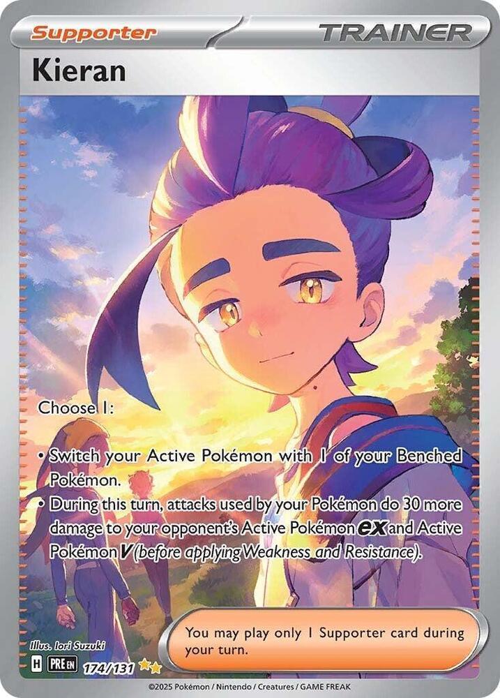 174, Holofoil, Scarlet & Violet: Prismatic Evolutions, Special Illustration Rare, Supporter Kieran (174/131) [Scarlet & Violet: Prismatic Evolutions] - Trading Card World