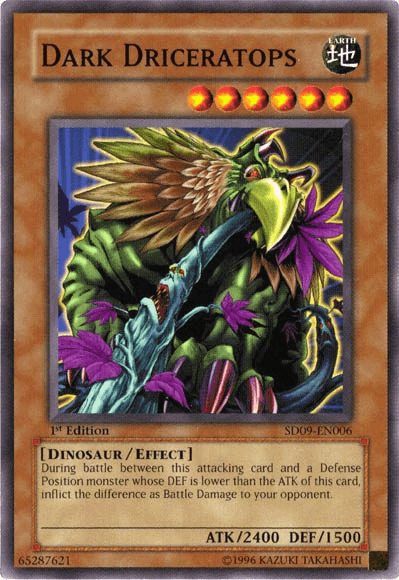 1st Edition, Common, Dinosaur, Earth, Effect Monster, Structure Deck: Dinosaur's Rage Dark Driceratops [SD09-EN006] Common - Trading Card World