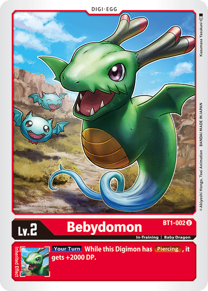 Baby Dragon, BT1-002, Digi-Egg, In-Training, Red, Release Special Booster Ver.1.0, Uncommon Bebydomon [BT1-002] [Release Special Booster Ver.1.0] - Trading Card World