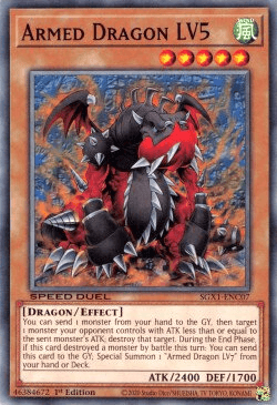 1st Edition, Common, Dragon, Effect Monster, Speed Duel GX: Duel Academy Box, Wind Armed Dragon LV5 [SGX1-ENC07] Common - Trading Card World