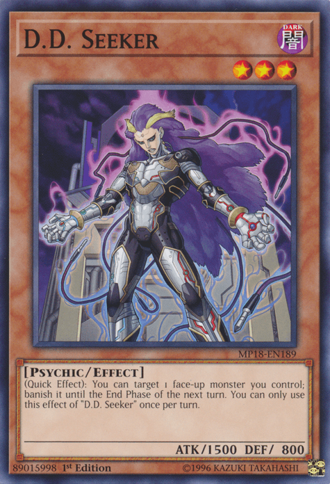 1st Edition, 2018 Mega-Tins Mega Pack, Common, Dark, Effect Monster, Psychic D.D. Seeker [MP18-EN189] Common - Trading Card World