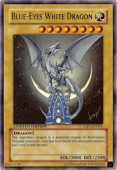Anniversary Pack, Dragon, Light, Limited, Normal Monster, Ultra Rare Blue-Eyes White Dragon [YAP1-EN001] Ultra Rare - Trading Card World