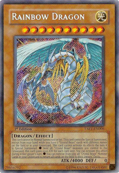 1st Edition, Dragon, Effect Monster, Light, Secret Rare, Tactical Evolution, Unlimited Rainbow Dragon [TAEV-EN006] Secret Rare - Trading Card World
