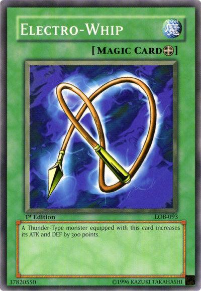 1st Edition, Common, Equip Spell, Spell, The Legend of Blue Eyes White Dragon, Unlimited Electro-Whip [LOB-093] Common - Trading Card World