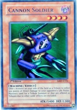 1st Edition, Dark, Effect Monster, Machine, Metal Raiders, Rare Cannon Soldier [MRD-E106] Rare - Trading Card World