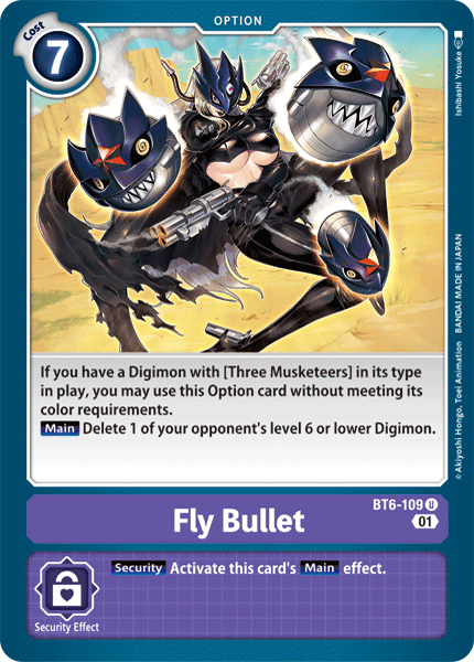 BT6-109, Double Diamond, Option, Purple, Uncommon Fly Bullet [BT6-109] [Double Diamond] - Trading Card World