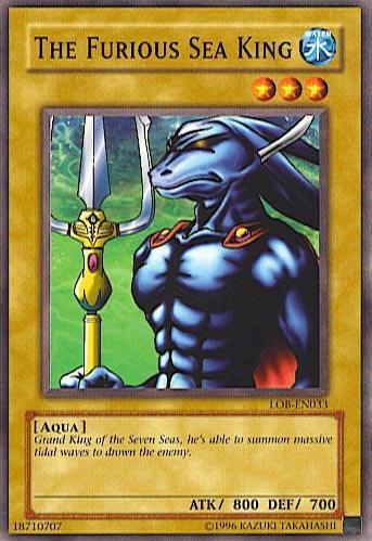Aqua, Common, Normal Monster, The Legend of Blue Eyes White Dragon, Unlimited, Water The Furious Sea King [LOB-EN033] Common - Trading Card World