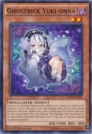 1st Edition, 2014 Mega-Tins Mega Pack, Common, Dark, Effect Monster, Spellcaster Ghostrick Yuki-onna [MP14-EN141] Common - Trading Card World