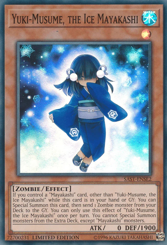 Effect Monster, Limited, Savage Strike, Super Rare, Water, Zombie Yuki-Musume, the Ice Mayakashi [SAST-ENSE2] Super Rare - Trading Card World