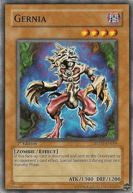 1st Edition, Common, Dark, Effect Monster, Structure Deck: Zombie World, Zombie Gernia [SDZW-EN004] Common - Trading Card World
