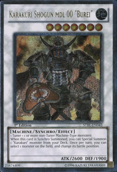 1st Edition, Earth, Machine, Starstrike Blast, Synchro/Effect Monster, Ultimate Rare Karakuri Shogun mdl 00 "Burei" [STBL-EN043] Ultimate Rare - Trading Card World
