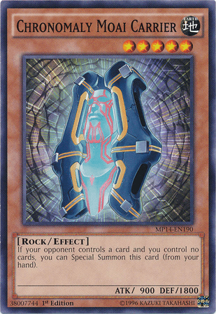 1st Edition, 2014 Mega-Tins Mega Pack, Common, Earth, Effect Monster, Rock Chronomaly Moai Carrier [MP14-EN190] Common - Trading Card World