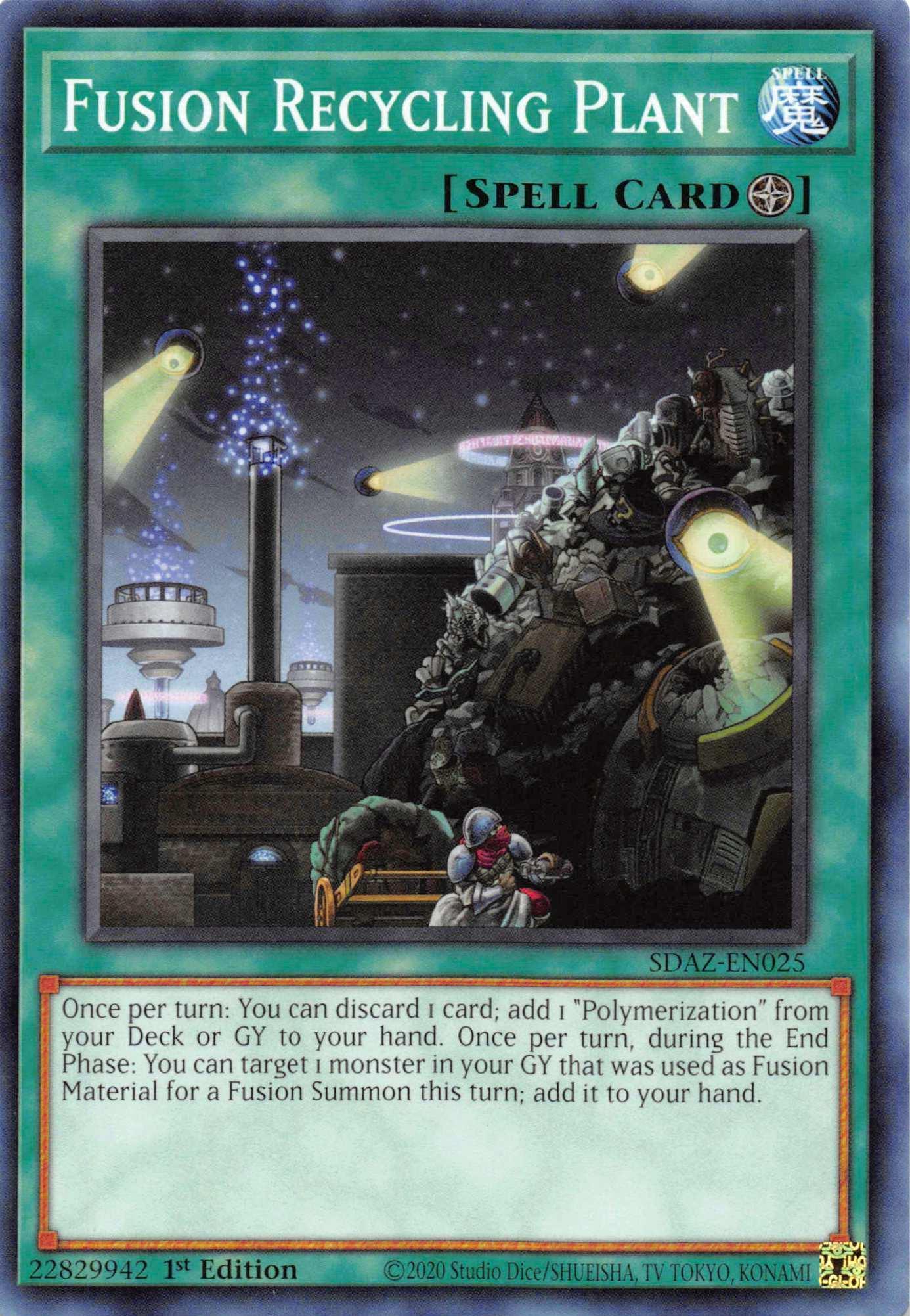 1st Edition, Common, Field Spell, Spell, Structure Deck: Albaz Strike Fusion Recycling Plant [SDAZ-EN025] Common - Trading Card World