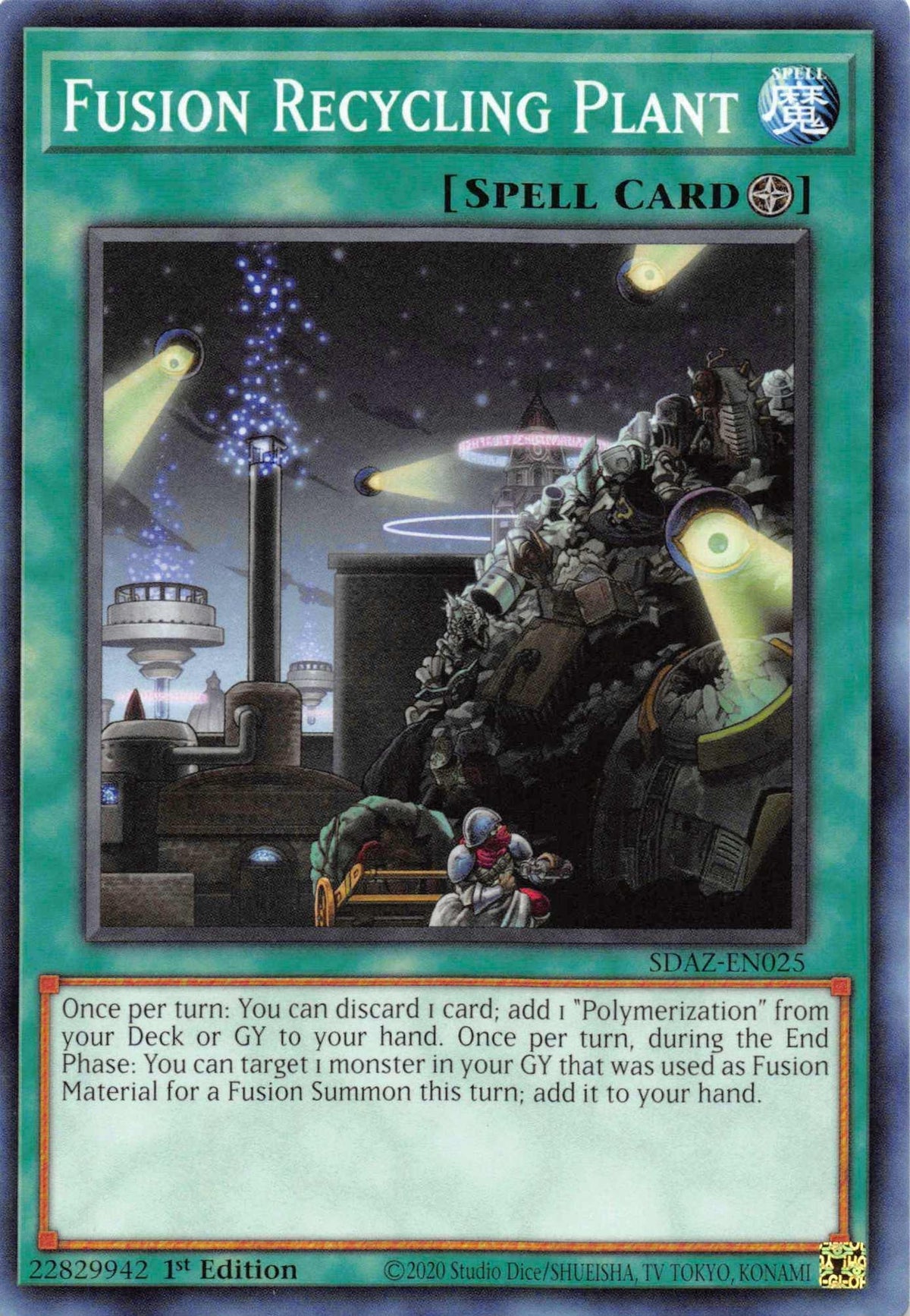 1st Edition, Common, Field Spell, Spell, Structure Deck: Albaz Strike Fusion Recycling Plant [SDAZ-EN025] Common - Trading Card World