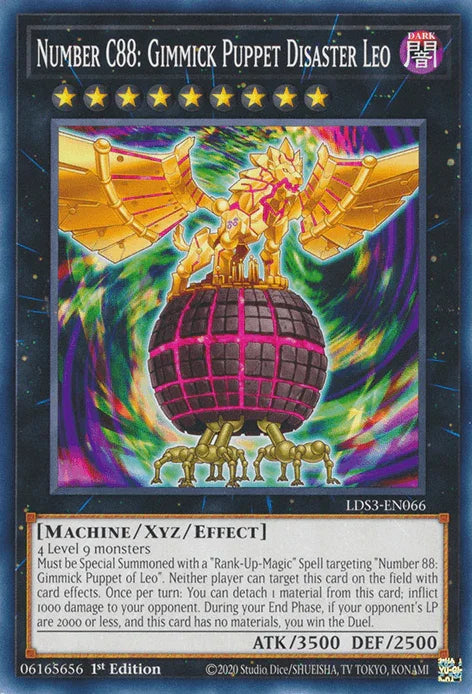 1st Edition, Common, Dark, Legendary Duelists: Season 3, Machine, Xyz/Effect Monster Number C88: Gimmick Puppet Disaster Leo [LDS3-EN066] Common - Trading Card World