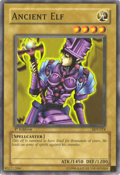 1st Edition, Common, Light, Normal Monster, Spellcaster, Starter Deck: Yugi, Unlimited Ancient Elf [SDY-024] Common - Trading Card World