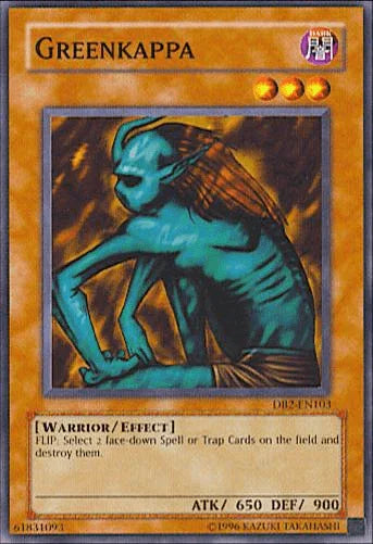 Common, Dark, Dark Beginning 2, Effect Monster, Unlimited, Warrior Greenkappa [DB2-EN103] Common - Trading Card World